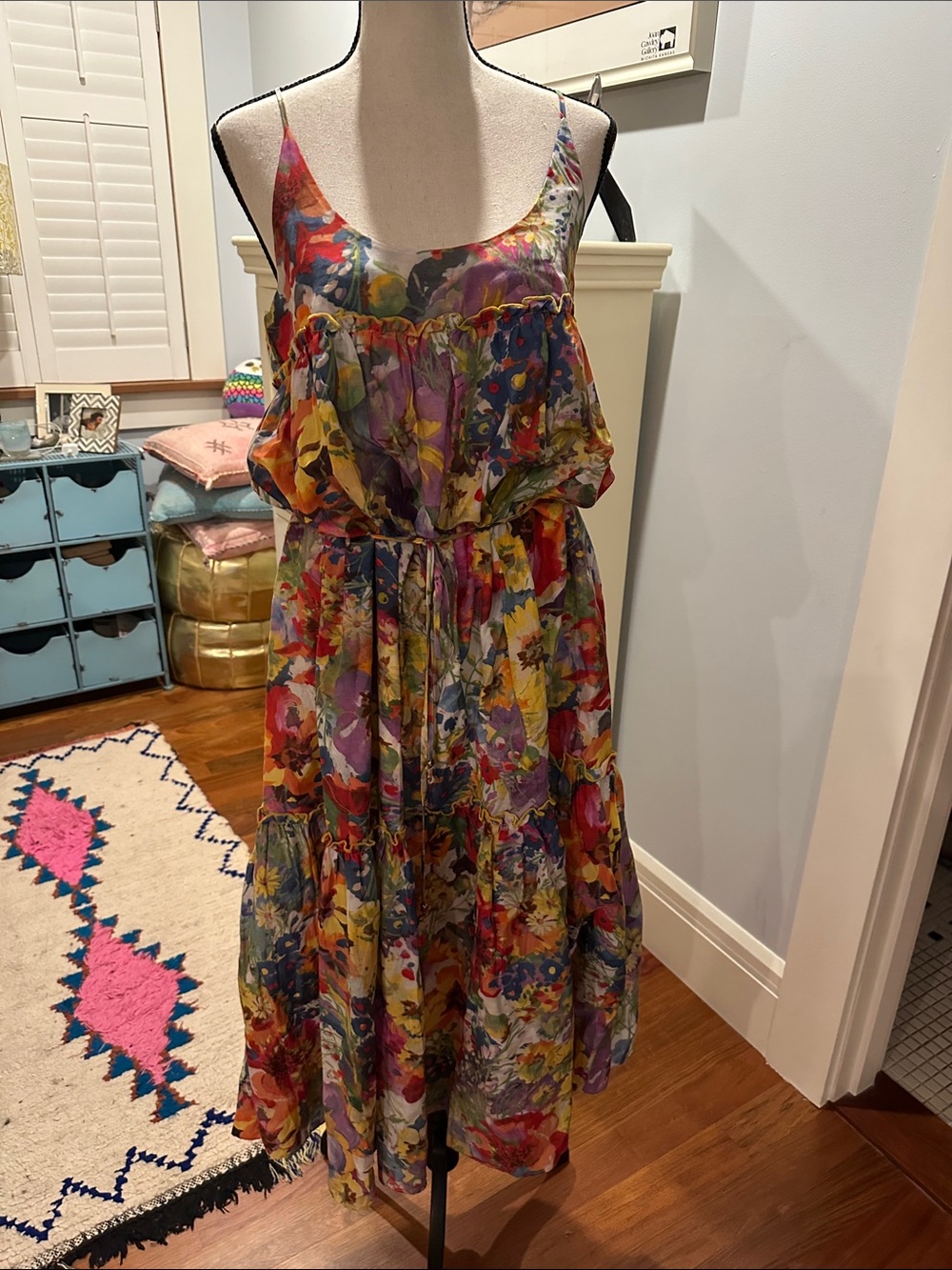 Stella McCartney Multicolor Floral Tiered Midi Dress